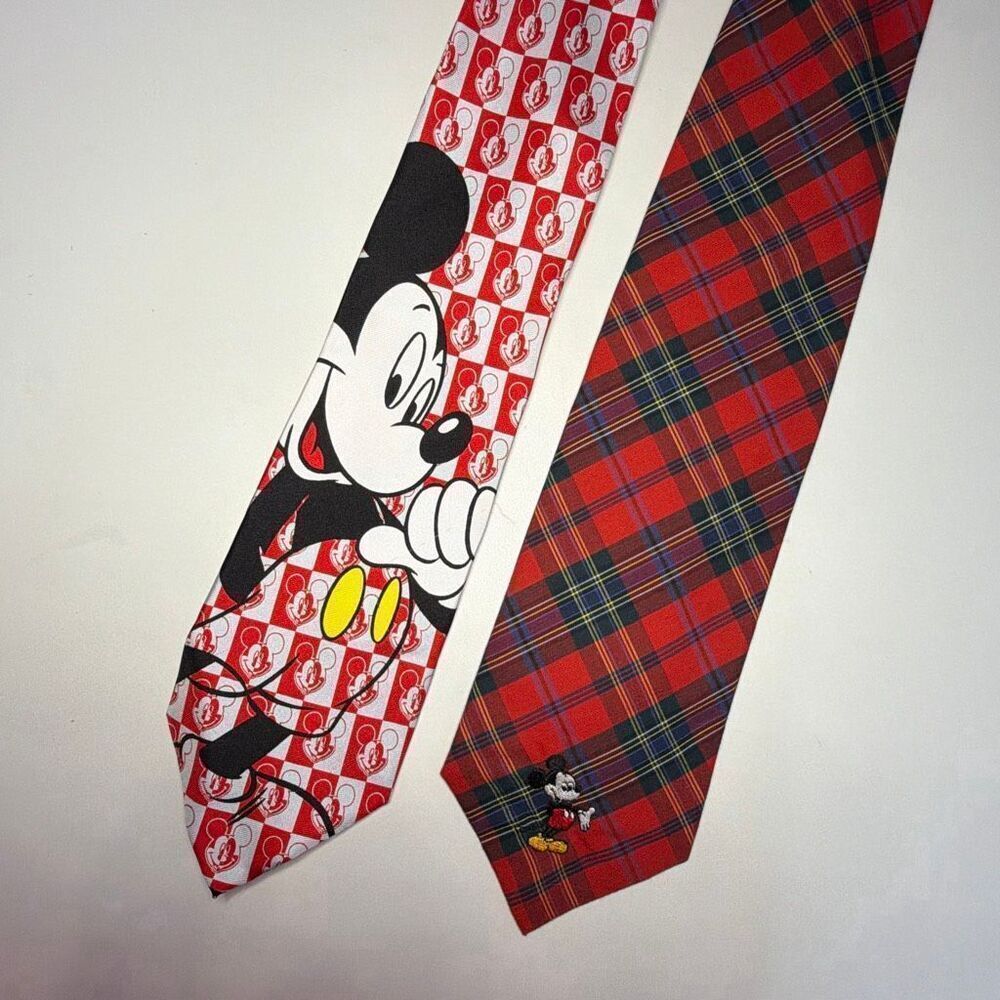 Disney Mickey Mouse Neckties Mickey Unlimited and Mickey & Co Silk Cotton